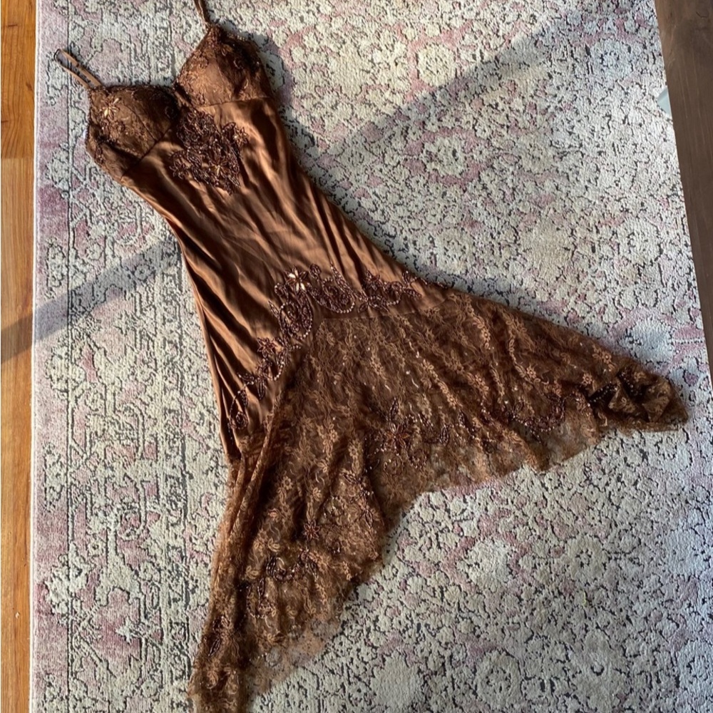 Sue Wong beautiful brown fairy beaded dress